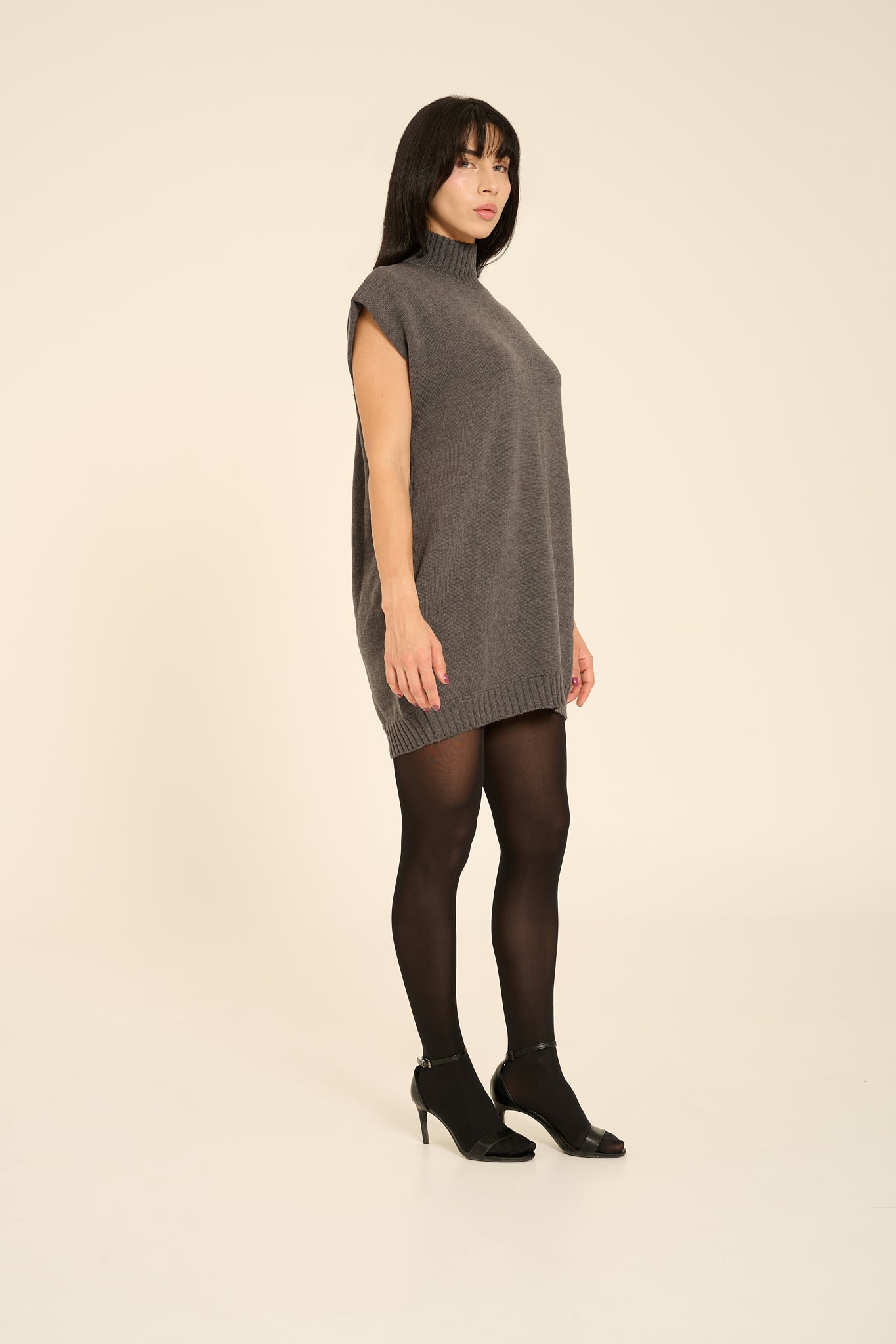 Vestito di maglia in misto lana e cotone