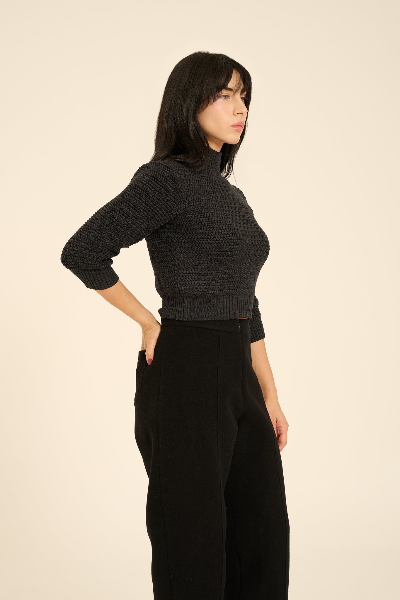 Pantalone in lana mohair