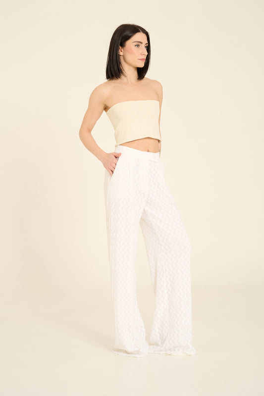 Pantalone fluido in maglina