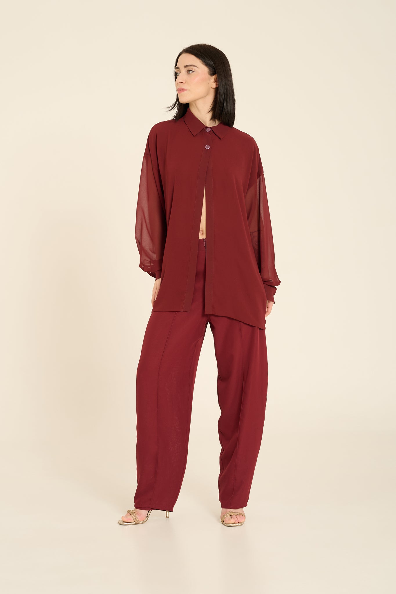 Camicia over in georgette