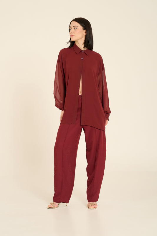 Camicia over in georgette
